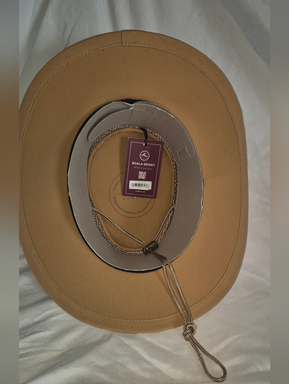 NEW Scala Sport UPF 50+ Sun Hat - Tan Mesh Fedora - Size Small - Picture 3 of 4
